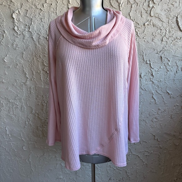 Faded Glory Sweaters - Faded Glory Light Peach Cowl Neck Sweater 2X